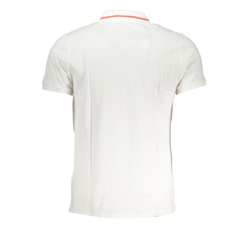 Cavalli Class White Cotton Polo Shirt