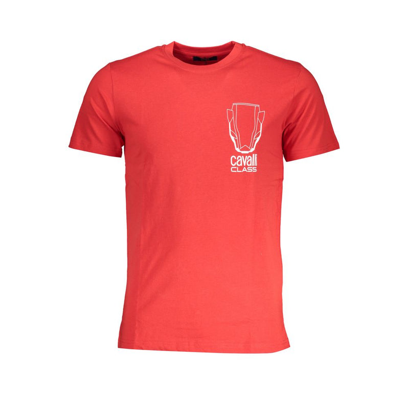 Cavalli Class Red Cotton T-Shirt