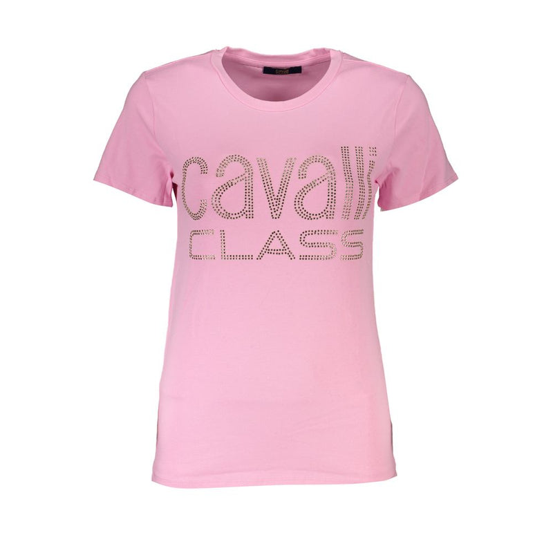 Cavalli Class Pink Cotton Tops & T-Shirt