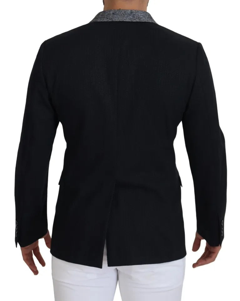 Dolce & Gabbana Black Wool Single Breasted Tuxedo Blazer