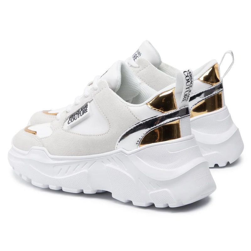 Versace Jeans White Leather Di Calfskin Sneaker