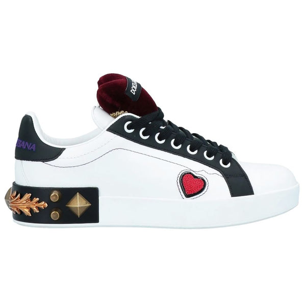 Dolce & Gabbana White Leather Di Calfskin Sneaker