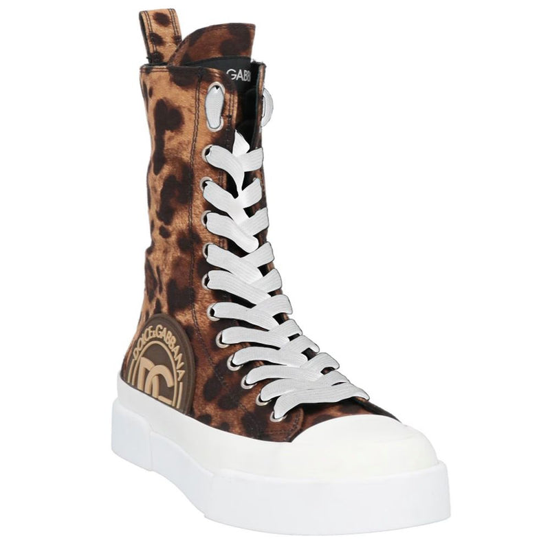 Dolce & Gabbana Brown Cotton Sneaker