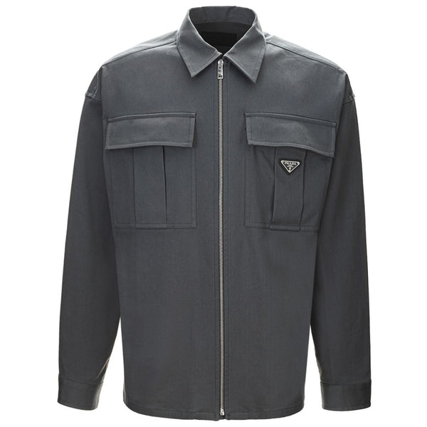 Prada Gray Cotton Shirt