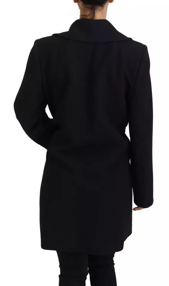 Dolce & Gabbana Black Double Breasted Belted Blazer Jacket