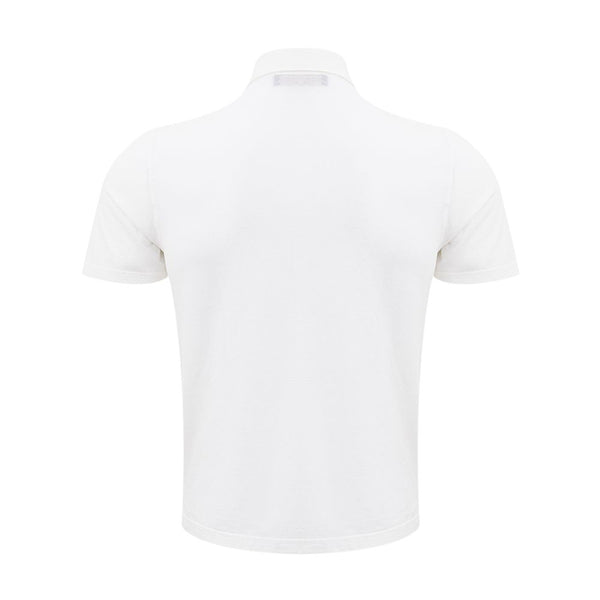 Elegant White Cotton Polo by Lardini