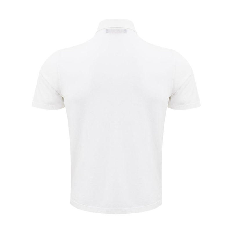 Elegant White Cotton Polo by Lardini