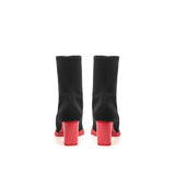 Alexander McQueen Sleek Neoprene and Leather Black Boots