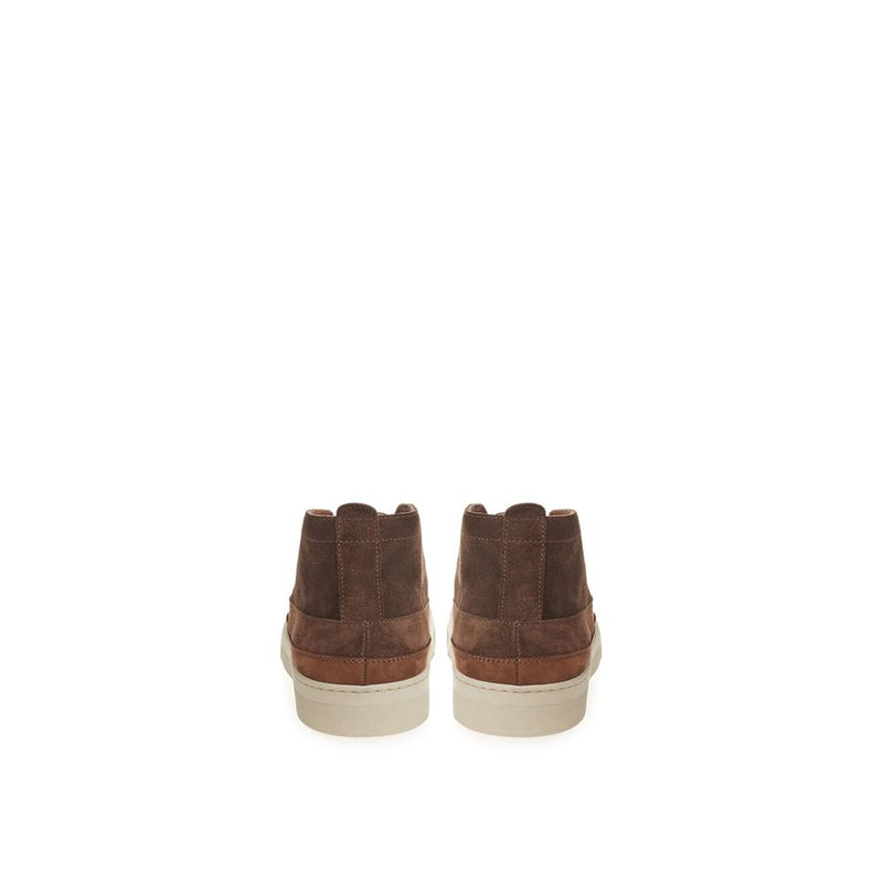 Lardini Elegant Suede Sneakers in Rich Brown