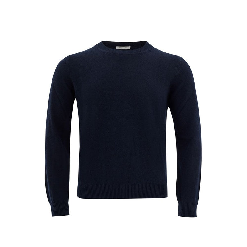 Valentino Elegant Blue Wool Sweater for Men