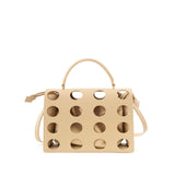 Off-White Chic Beige Leather Handbag for Sophisticated Style