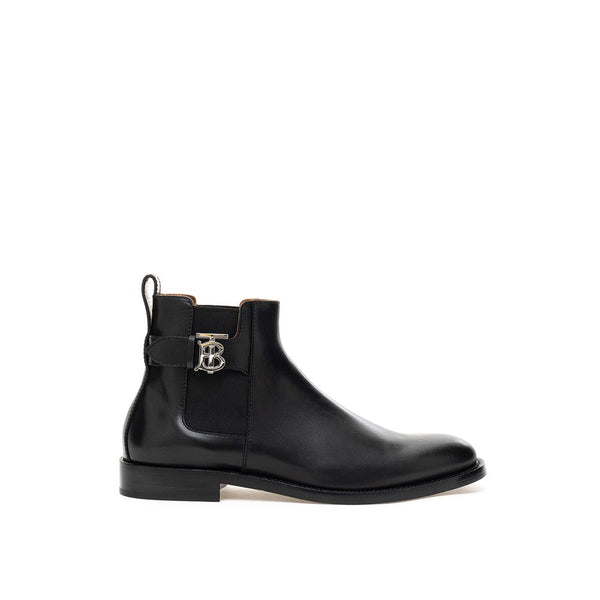 Burberry Elegant Black Leather Men's Boots