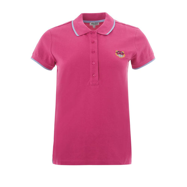 Kenzo Chic Pink Cotton Polo for Sophisticated Style