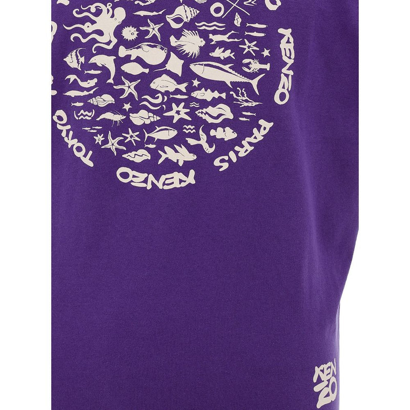 Kenzo Exquisite Purple Cotton Tee for Men