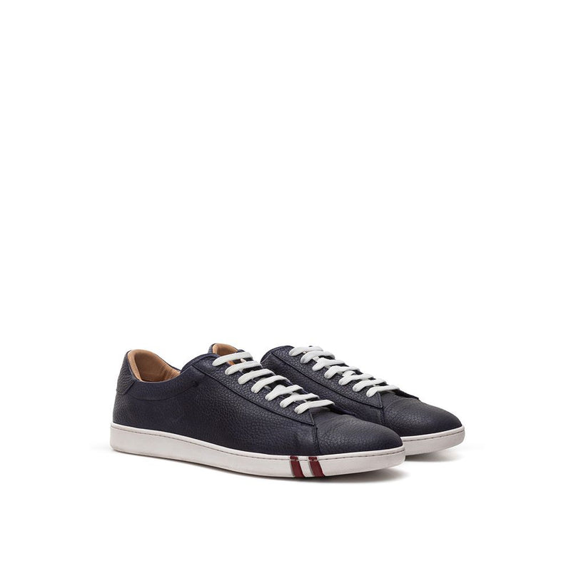 Bally Elegant Blue Leather Sneakers for Men