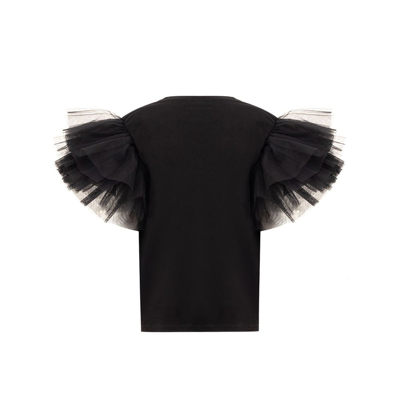 Alexander McQueen Black Cotton Tops & T-Shirt