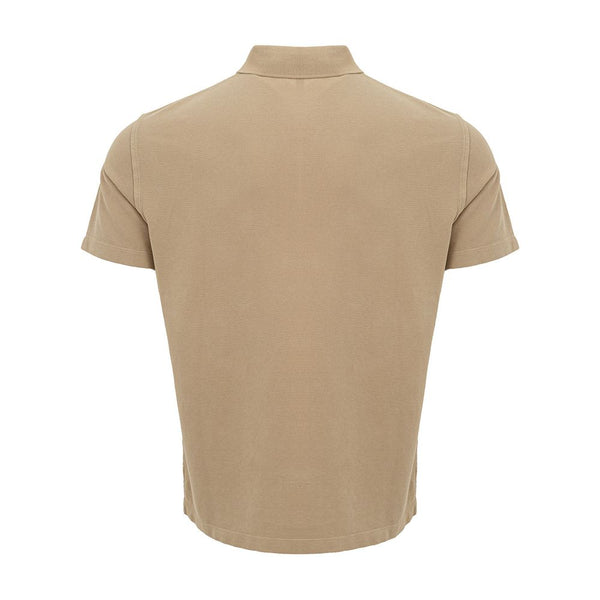 Armani Exchange Classic Beige Cotton Polo Shirt