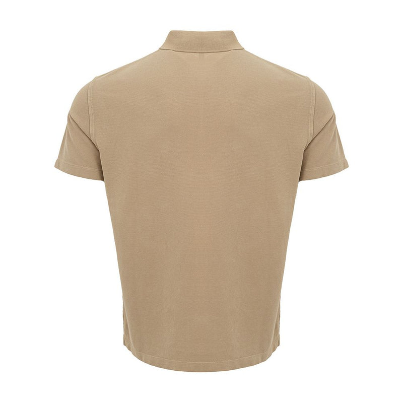 Armani Exchange Classic Beige Cotton Polo Shirt