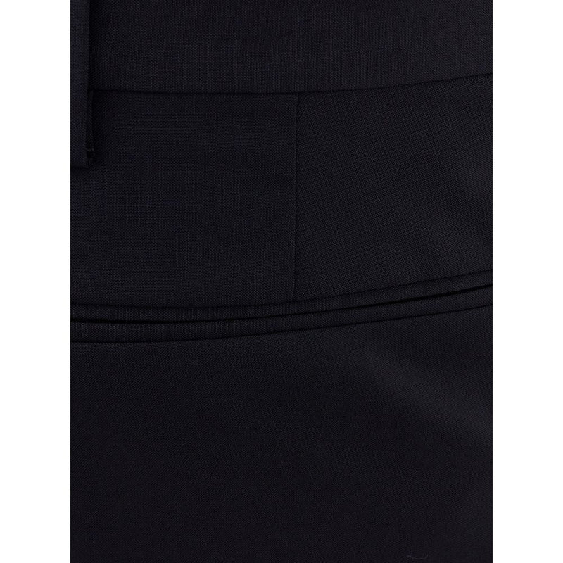 Valentino Elegant Black Wool Pants for Men