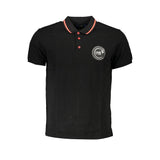 Cavalli Class Black Cotton Polo Shirt