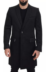 Dolce & Gabbana Melange Grey Wool Single Breasted Jacket