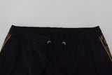 Dolce & Gabbana Dark Blue Jogging Trouser Cotton Blend Pants