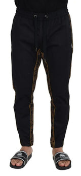 Dolce & Gabbana Dark Blue Jogging Trouser Cotton Blend Pants