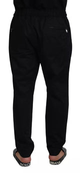 Dolce & Gabbana Black Jogging Trouser Cotton Stretch Pants