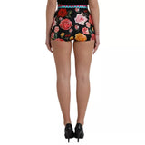 Dolce & Gabbana Multicolor Floral Polka Dot Hot Pants Shorts