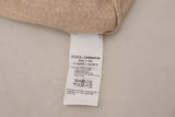 Dolce & Gabbana Beige Virgin Wool Crew Neck Pullover Sweater