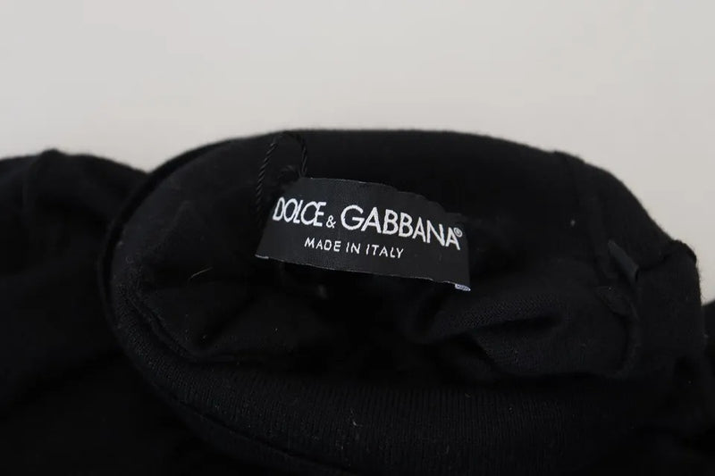 Dolce & Gabbana Black Cashmere Turtleneck Pullover Sweater