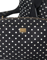 Dolce & Gabbana Black Polka Dot Changing Mat Baby Duffle Bag