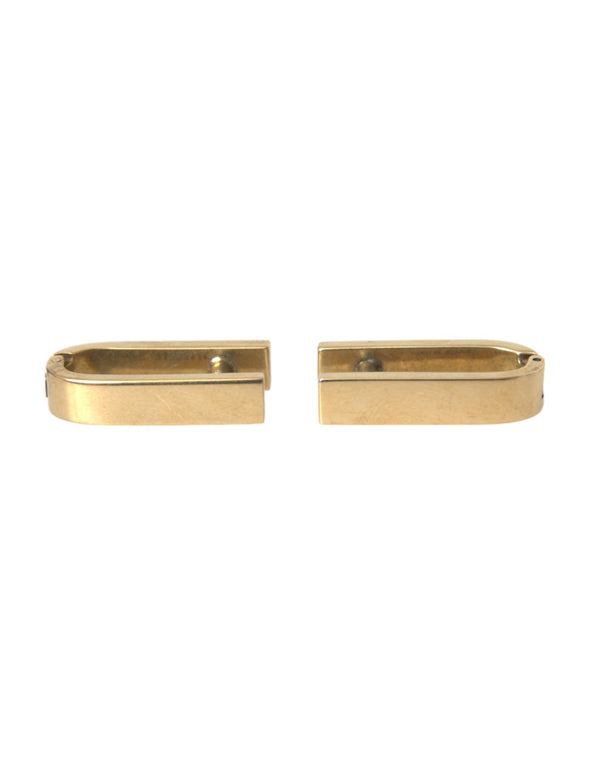 Dolce & Gabbana Gold Plated Metal Brass Pin Men Cufflinks