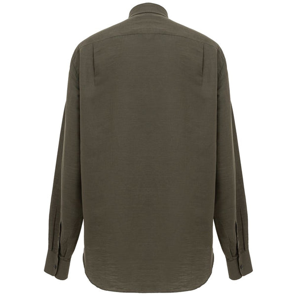 Brioni Green Linen Shirt