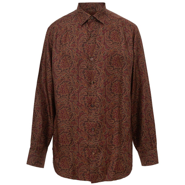 Brioni Brown Silk Shirt