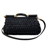 Dolce & Gabbana Black Leather Di Calfskin Crossbody Bag