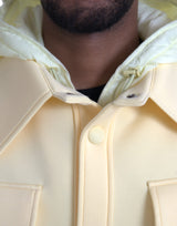 Dolce & Gabbana Yellow Hooded Collared Button Zipper Jacket