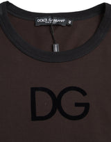 Dolce & Gabbana Brown DG Logo Crewneck Pullover Sweater