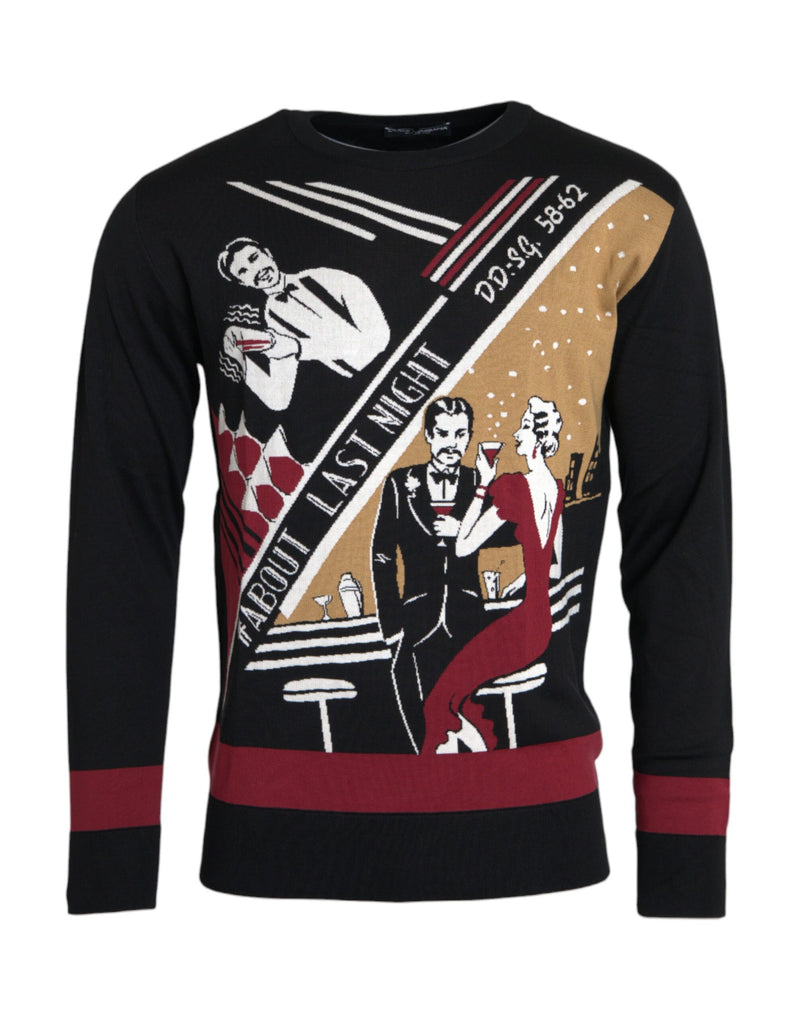 Dolce & Gabbana Multicolor Jazz Club Silk Pullover Sweater