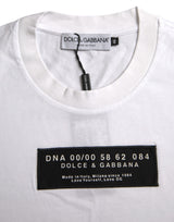 Dolce & Gabbana White Cotton DG Applique Men Casual T-shirt