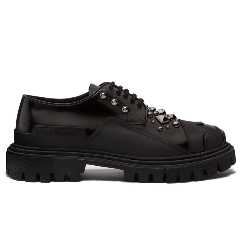 Dolce & Gabbana Black Leather Di Calfskin Sneaker