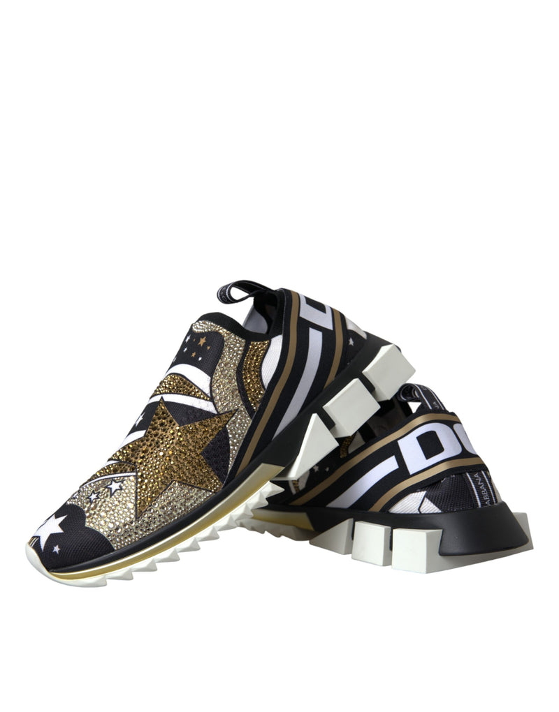 Dolce & Gabbana Multicolor Comet Star Print Sorrento Sneakers Shoes