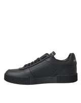 Dolce & Gabbana Black Miami Leather Low Top Sneakers Men Shoes