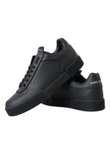 Dolce & Gabbana Black Miami Leather Low Top Sneakers Men Shoes