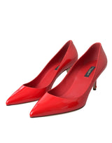 Dolce & Gabbana Red Patent Leather Kitten Heels Pumps Shoes