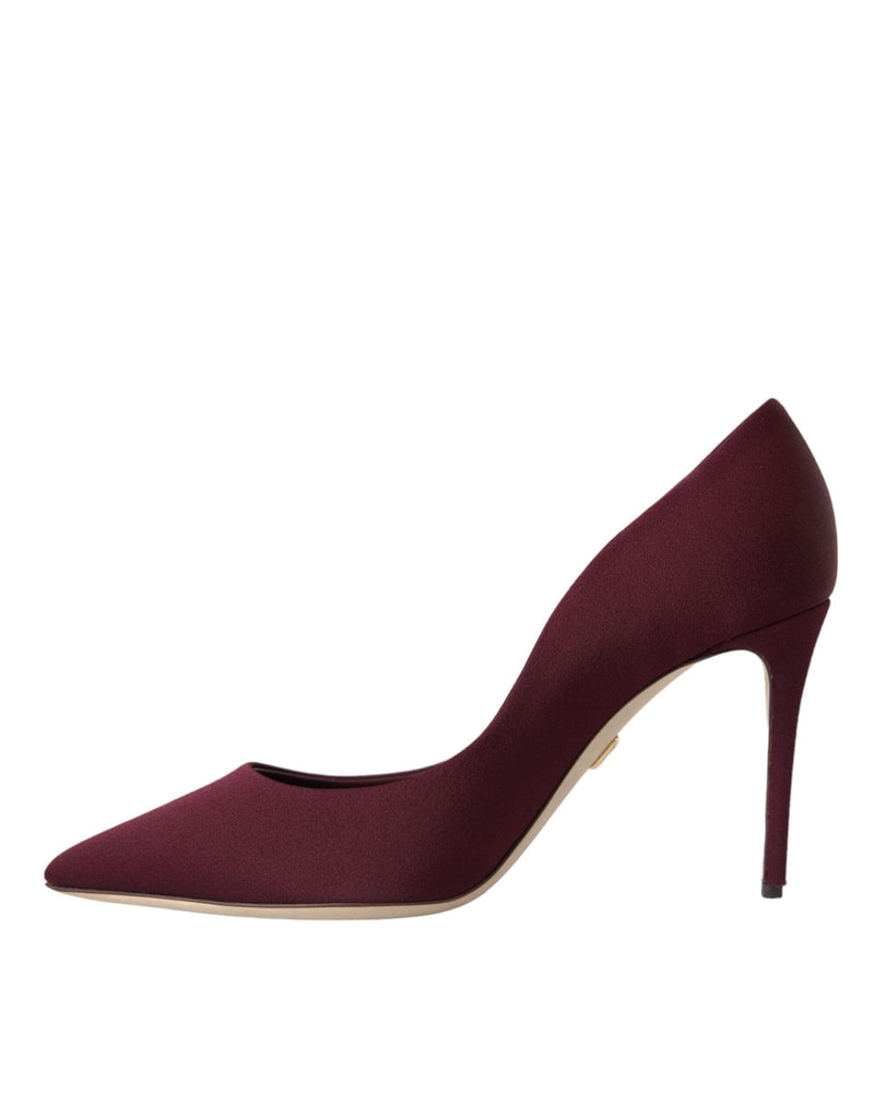 Dolce & Gabbana Bordeaux Stilettos Heels Pumps Shoes