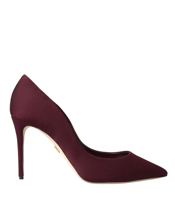 Dolce & Gabbana Bordeaux Stilettos Heels Pumps Shoes