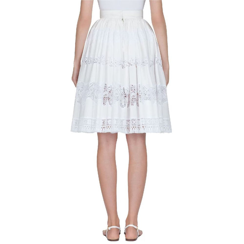 Dolce & Gabbana White Coton Skirt