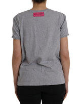 Dolce & Gabbana Gray Cotton L'Amore E'Bellezza Top T-shirt