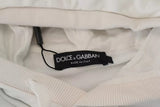 Dolce & Gabbana White Caesar Cotton Hooded Sweatshirt Sweater